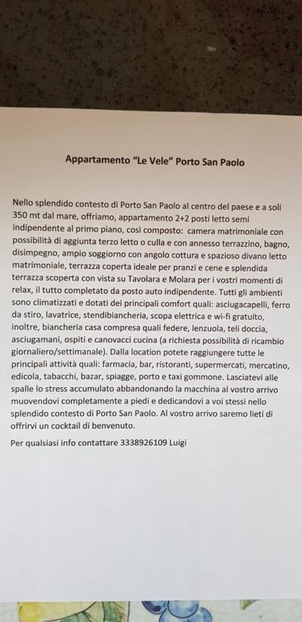 Appartamento Le Vele Porto San Paolo  Bagian luar foto